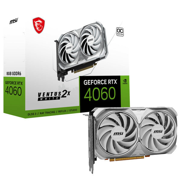 MSI GeForce RTX 4060 VENTUS 2X WHITE OC 8GB GDDR6 MSI GeForce RTX 4060 VENTUS 2X WHITE OC 8GB GDDR6